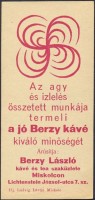 0061. Berzy kávé – Berzy László Kávé és Tea Szaküzlete, Miskolc.