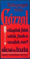 0104. Budapest Székesfőváros Gázművei – Gázzal világítok, fűtök….