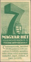0681. Magyar hét, 1928. november 3-11.