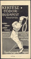0540. Kertész Tódor sportüzlete, Budapest – Nyári sportok.