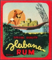 1108. Habana Rum (italcímke, nagyméretű) – ismeretlen gyártó. 