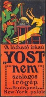 1039. Yost nem szalagos irógép, Budapest, New-York palota.