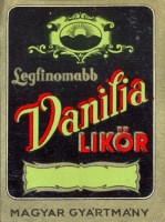 1175. Vanilia Likőr (italcímke) – ismeretlen gyártó. 
