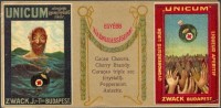 1040. Zwack János és Társai Likőrgyár, Budapest – Cacao Chouva, Cherry Brandy, Curacao, Triple Sec, Peppermint, Anisette.