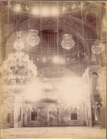 042.     ZANGAKI (Zangaki Brothers, Constantine and George) : Interieur de la mosqée Mehemet Aly Caire. Cca. 1870.