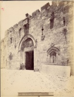 80.     DAMIANI : Port de Sion – Zion's Gate. Jerusalem, cca. 1880.