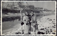 204.     PÉCSI, JÓZSEF : [Missis Pécsi (Rozi) and missis Somlói (Klári), Nagyvárad, (Orodea), cca. 1946.]