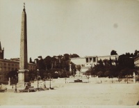 234.     UNKNOWN - ISMERETLEN : Roma. Piazza del Popolo, e Veduta del Pincio. Cca: 1890.