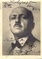 238.     MARINETTI, F. T. : [MARINETTI, (FILIPPO TOMMASO)'s (1876-1944) signed portrait: 