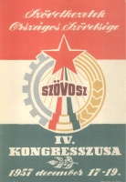Szövetkezetek Országos Szövetsége IV. Kongresszusa; 1957 december 17-19. (Villamosplakát)