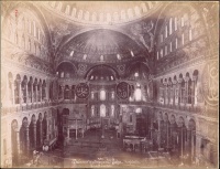281.     SEBAH, (J. PASCAL) & JOAILLER, (POLICARPE) : Interieur de la Mosquée de St. Sophie. Vue Générale. [The Hagia Sophia in Istanbul from the inside], cca. 1880.