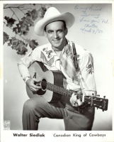 296.     GABY OF MONTREAL : Walter Siedlak. Canadian King of Cowboys, 1950. Signed Press photo.