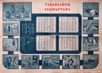 074. Viharsarok falinaptára, 1956.<br><br>[Wall calender of the Viharsarok. 1956.]