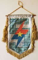 282. [Alkalmi vietnami zászló.] [Asztali zászló farúdon, cca.1960.]<br><br>[Special Vietnamese flag.] [Table flag on stick, cca.1960.]
