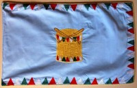 291. [Kisdobos rajzászló.] [Közepes méretű zászló, cca. 1960-1970.]<br><br>[Young pioneer squad flag.] [Medium-sized flag, cca 1960-1970.]
