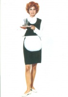 Felszolgálónői kötényruha (reklámkártya)