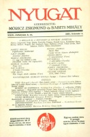 Babits Mihály (szerk.) : Nyugat XXVI. évfolyam 3. szám, 1931.  febr. 1.