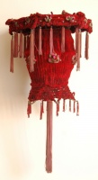 253.   Antique chinese silk lantern. : 