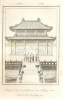269.   Unknown engraver:  : Temple élevé en l’honnuer de Koung – tseu. – Tempel zu Ehren des Kung - tseu.