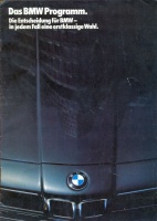 018.   Das BMW programm. Die entscheidung für bmw – in jedem fall eine erstklassige wahl. [reklámprospektus német nyelven]<br><br>[advertising brochure of BMW models in German] : 