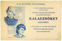 062.   Kalauznők felvétele. A Budapest Székesfővárosi Közlekedési Részvénytársasághoz a katonai szolgálatra bevonult kalauzok pótlására. [plakát, falragasz]<br><br>[recruitment poster for women...] : 