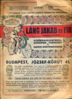 082.   Láng Jakab és Fia Kerékpáralkatrész-, Kerékpár-, Varrógép- és Gummi-nagykereskedés. [termékkatalógus]<br><br>[catalogue in Hungarian] : 
