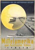 290. „Italia” Schiffartsgesellschaft. Mittelamerika und Pazifische Küste. [reklámprospektus német nyelven]<br><br>[advertising brochure in German]  : 