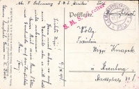 292. K.U.K. Marinefeldpost Pola. S. M. S. „S[t]reiter” bélyegzőjével, 1918. [képeslap]<br><br>[postcard stamped with S. M. S. „S[t]reiter” stamp] : 