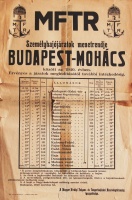304. [Magyar Királyi Folyam- és Tengerhajózási Rt. Személyhajójáratok menetrendje Budapest-Mohács között]. [plakát]<br><br>[Passenger ship schedule between Budapest-Mohács]. [poster] : 