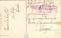 308.  Marinefeldpost [Marinefeldpost.] Zensuriert S. M. S. GAA. 1918.[képeslap]<br><br>[postcard]  : 