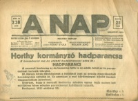 A Nap. 1921. okt. 25. - Poltikai napilap, XVIII. év 238 szám