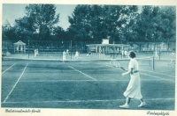 Balatonalmádi-fürdő - Teniszpályák/Lawn tennis ground/Tennisplätze [Képeslap]