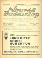Nimród Vadászlap - A vadászat, ebtenyésztés, halászat, céllövés és fegyvertechnika szaklapja. 1944. 14. szám. V. (XXXII.) évf.