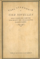 Sternheim, Carl : Vier Novellen