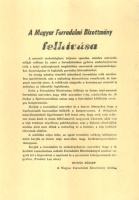 A Magyar Nemzeti Forradalmi Bizottmány felhívása.  [1956]